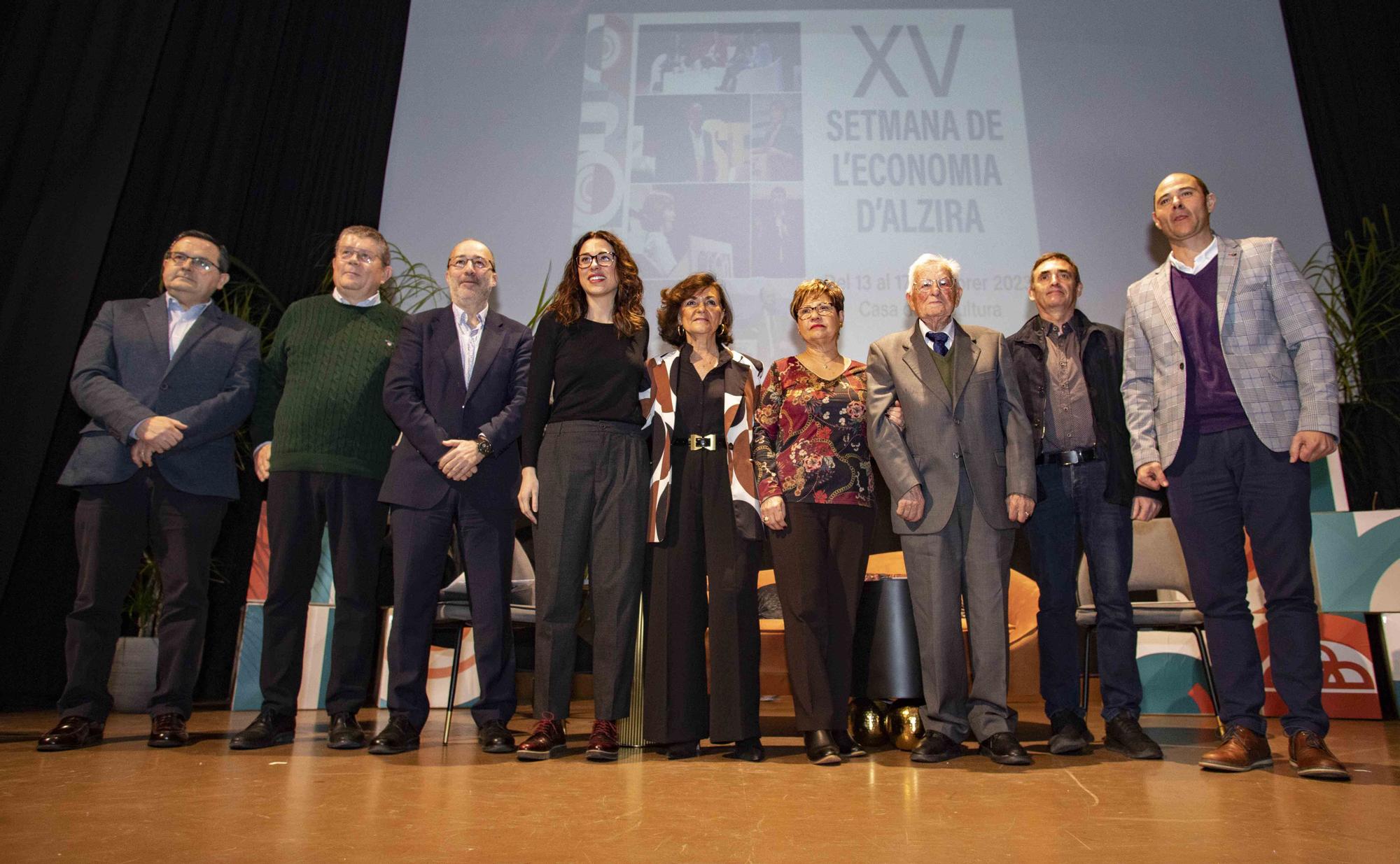 Aitana Mas y Carmen Calvo dan el pistoletazo de salida a la Semana de la Economía de Alzira