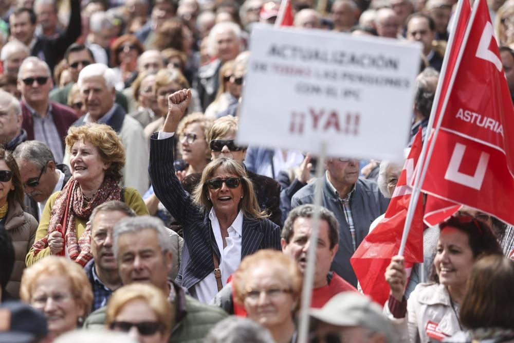 Protesta de pensionistas en Gijón