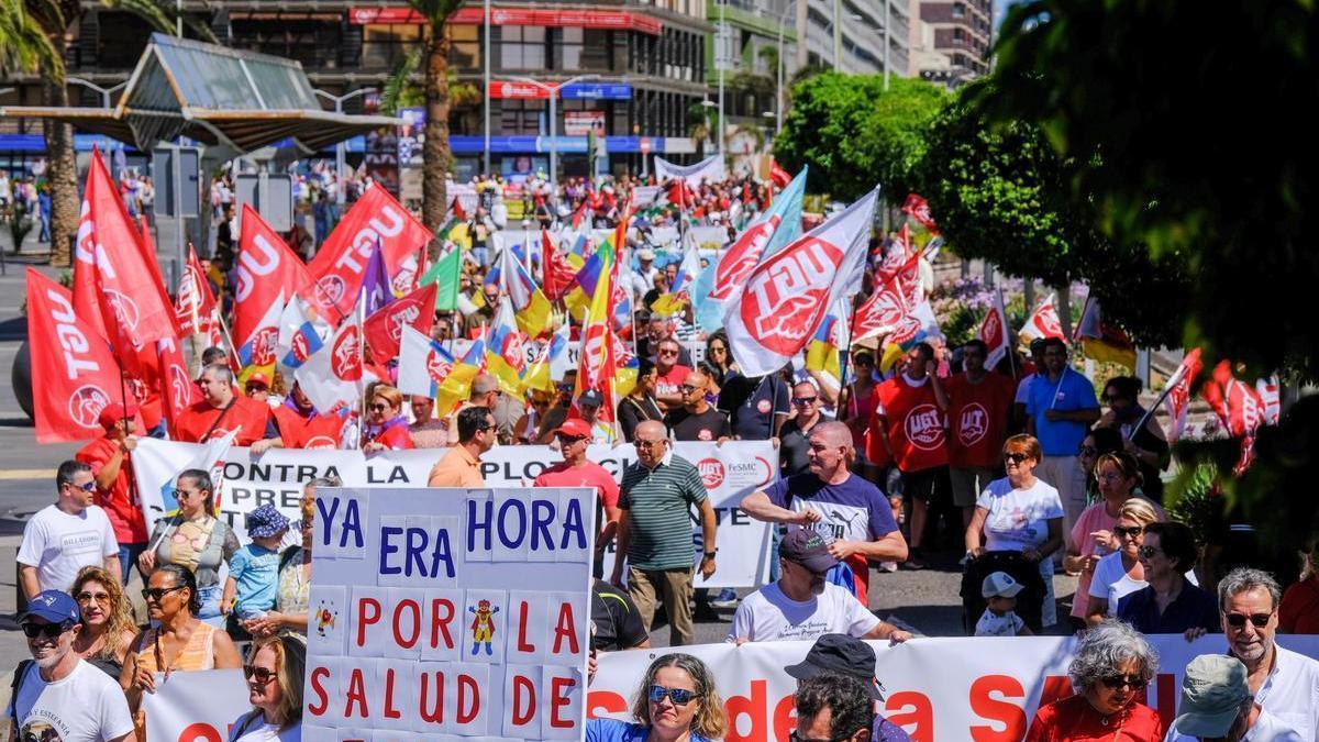 Manifestacion 1 de Mayo en Las Palmas de Gran Canaria.