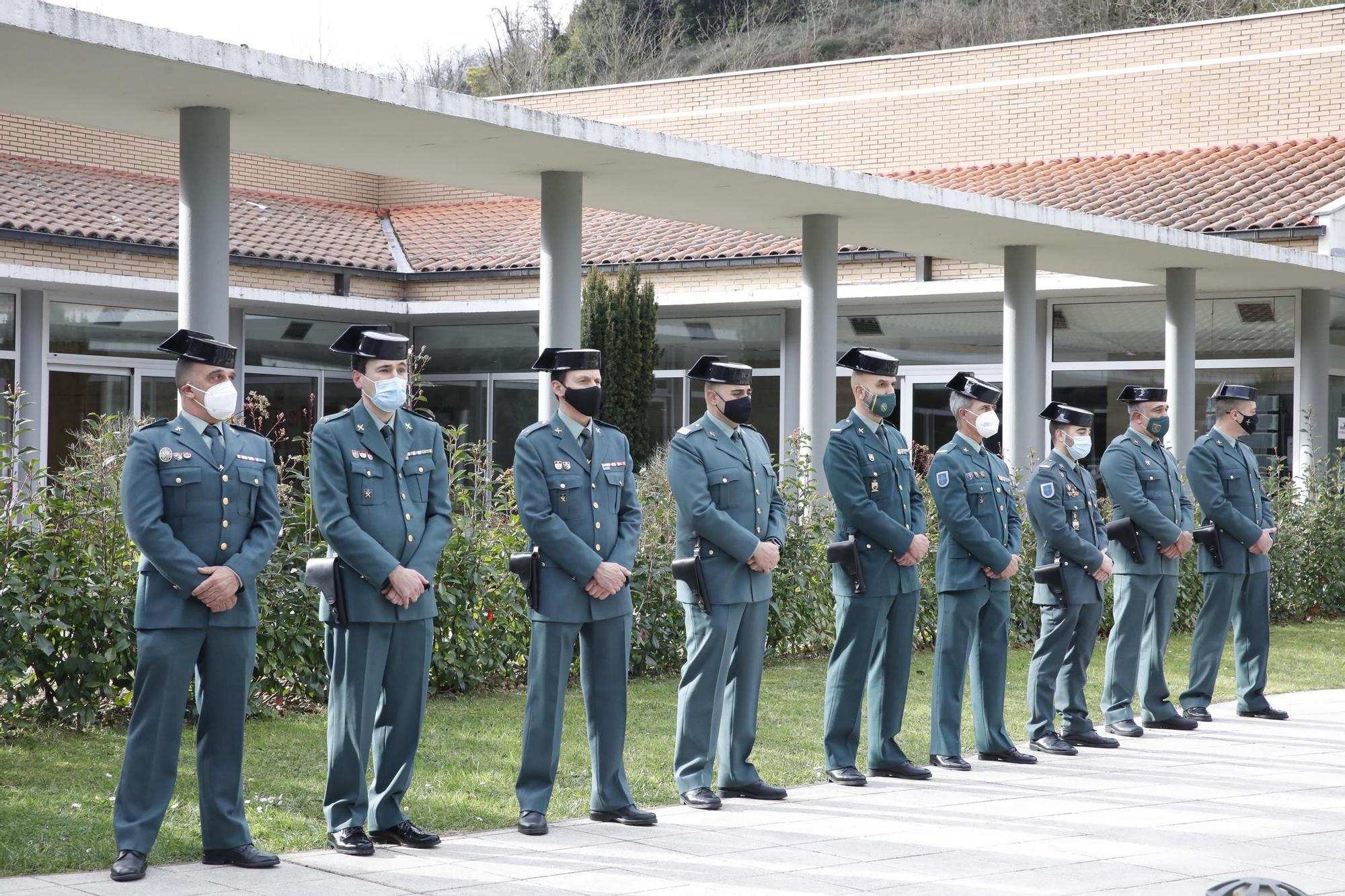 Despedida en el tanatorio al guardia civil atropellado en Mieres