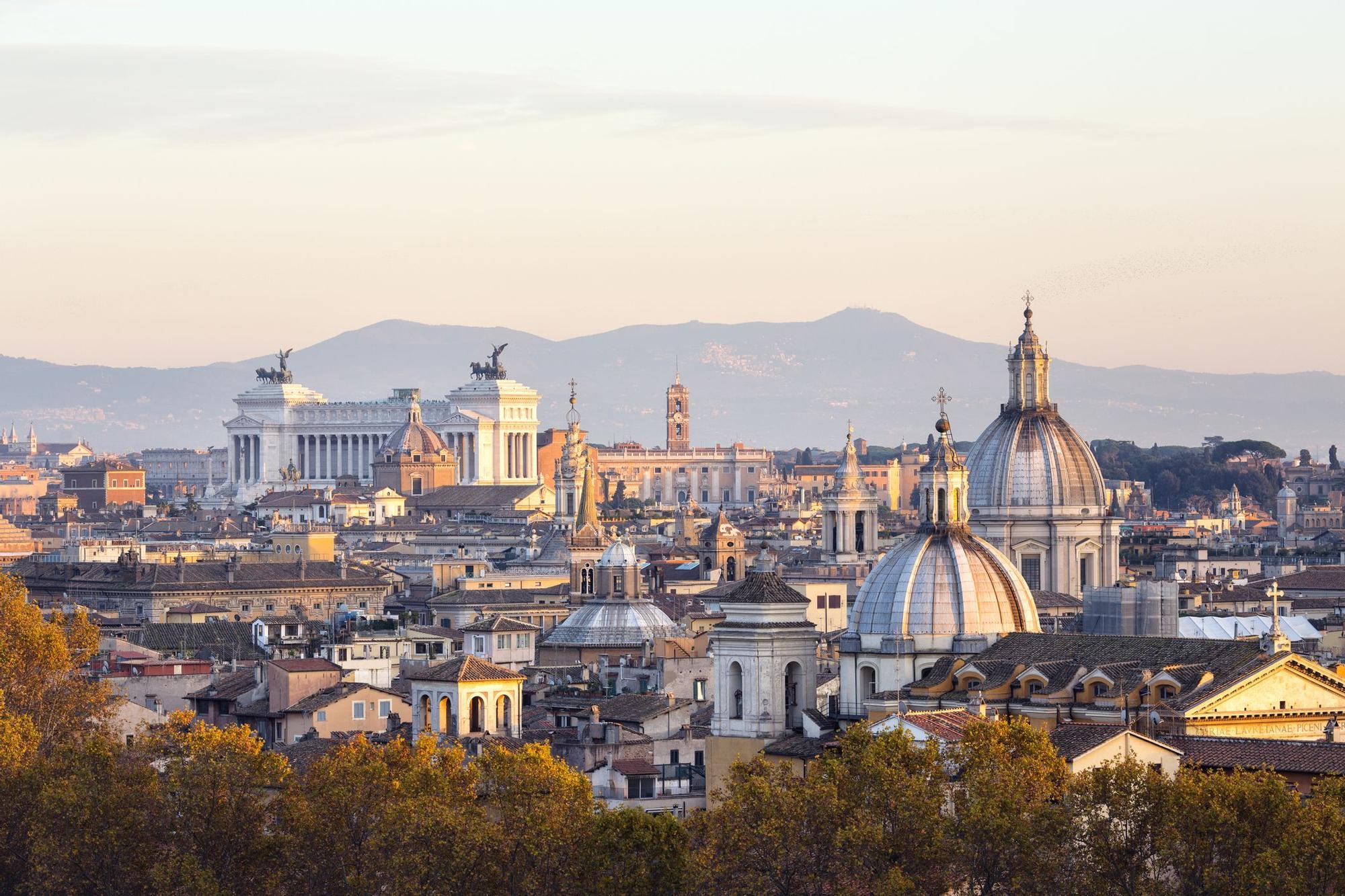 El cielo y el skyline de Roma