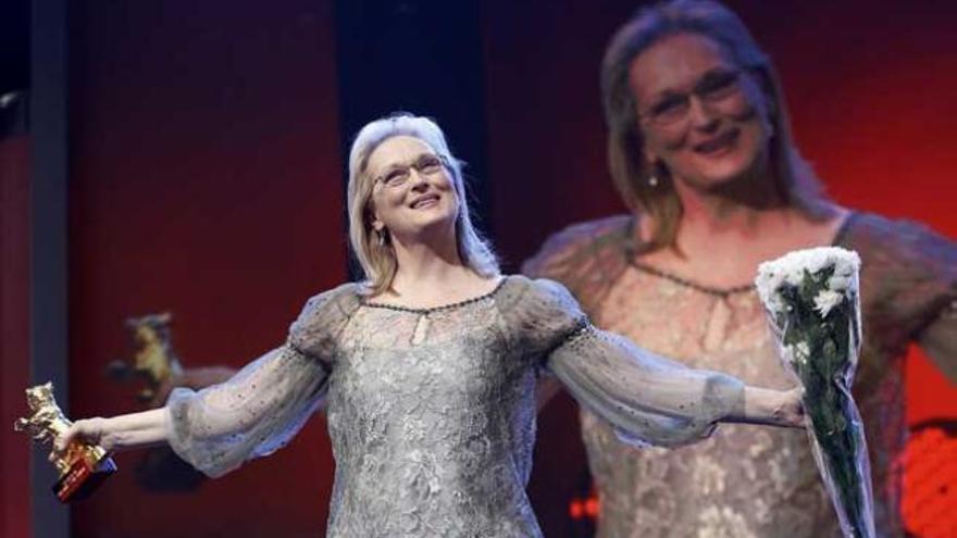 Meryl Streep agradece el Oso de Oro de Honor de la Berlinale.