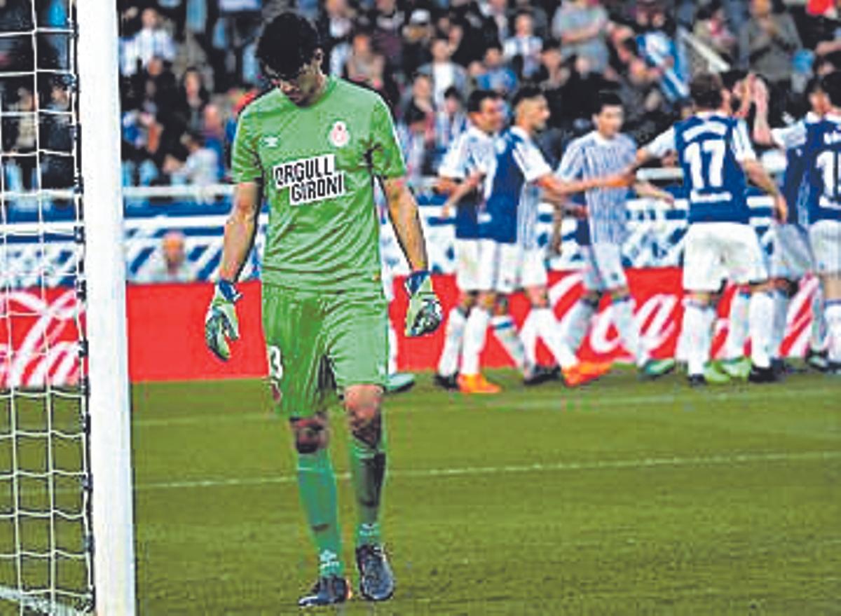 Bono, el porter del Girona el dia del 5-0 a Anoeta