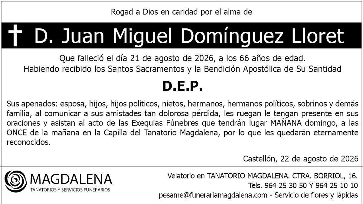 D. Juan Miguel Domínguez Lloret