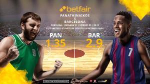 Panathinaikos BC vs. Barça Basket: horario, TV, estadísticas, clasificación y pronósticos
