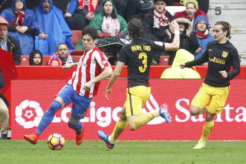 El partido entre el Sporting y el Atlético de Madrid, en imágenes