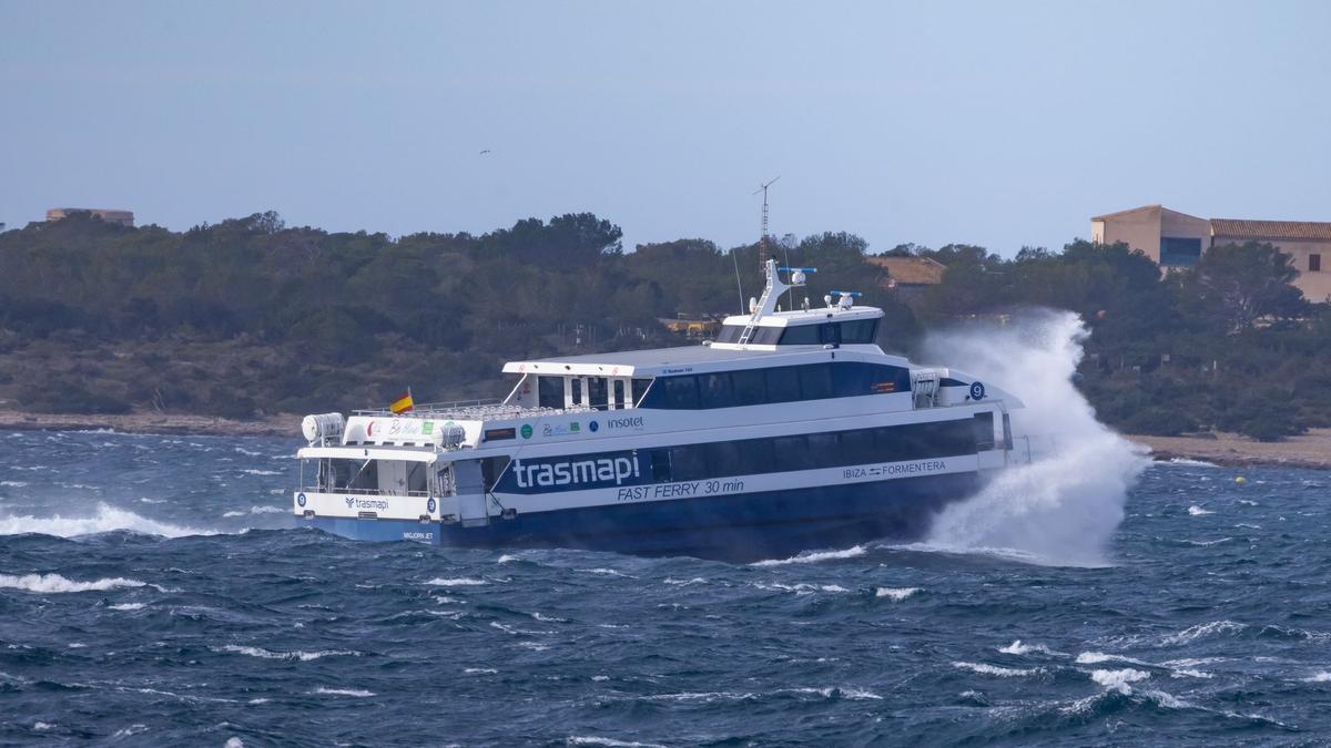 Imagen de archivo de temporal de viento en Formentera.