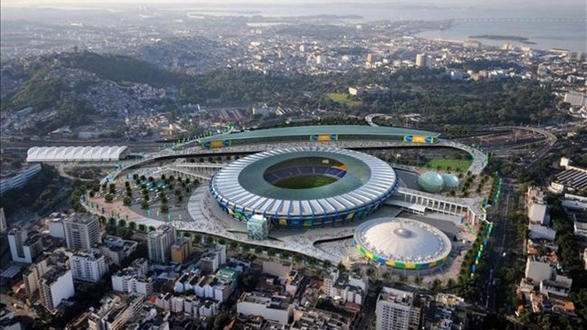 Imagen del estadio de Maracaná y de otras instalaciones olímpicas.