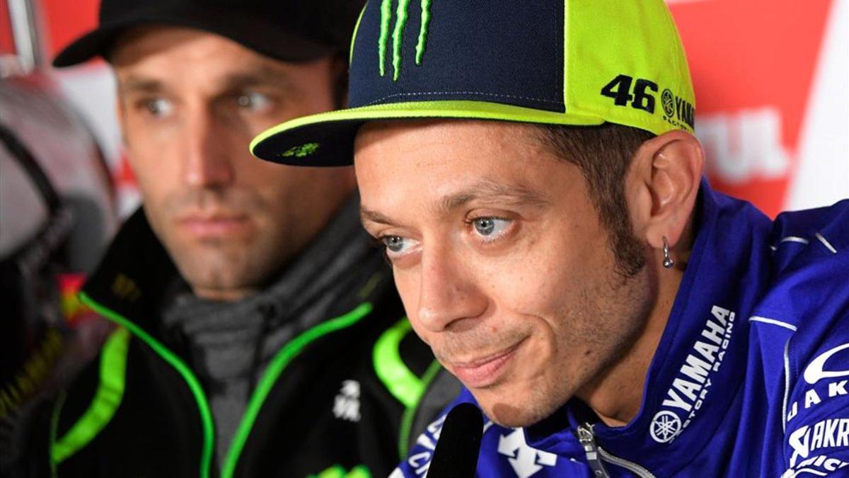 Rossi analizó el fin de semana en Valencia en la sala de prensa