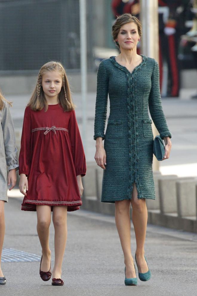 Letizia Ortiz de Felipe Varela junto a Leonor en la ceremonia de Apertura de la XII Legislatura