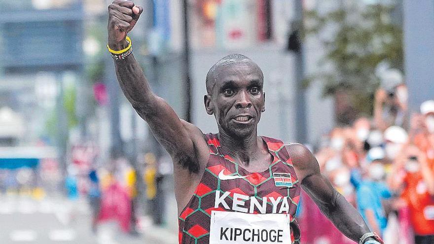 El atleta keniano Eliud Kipchoge en Tokyo 2020.