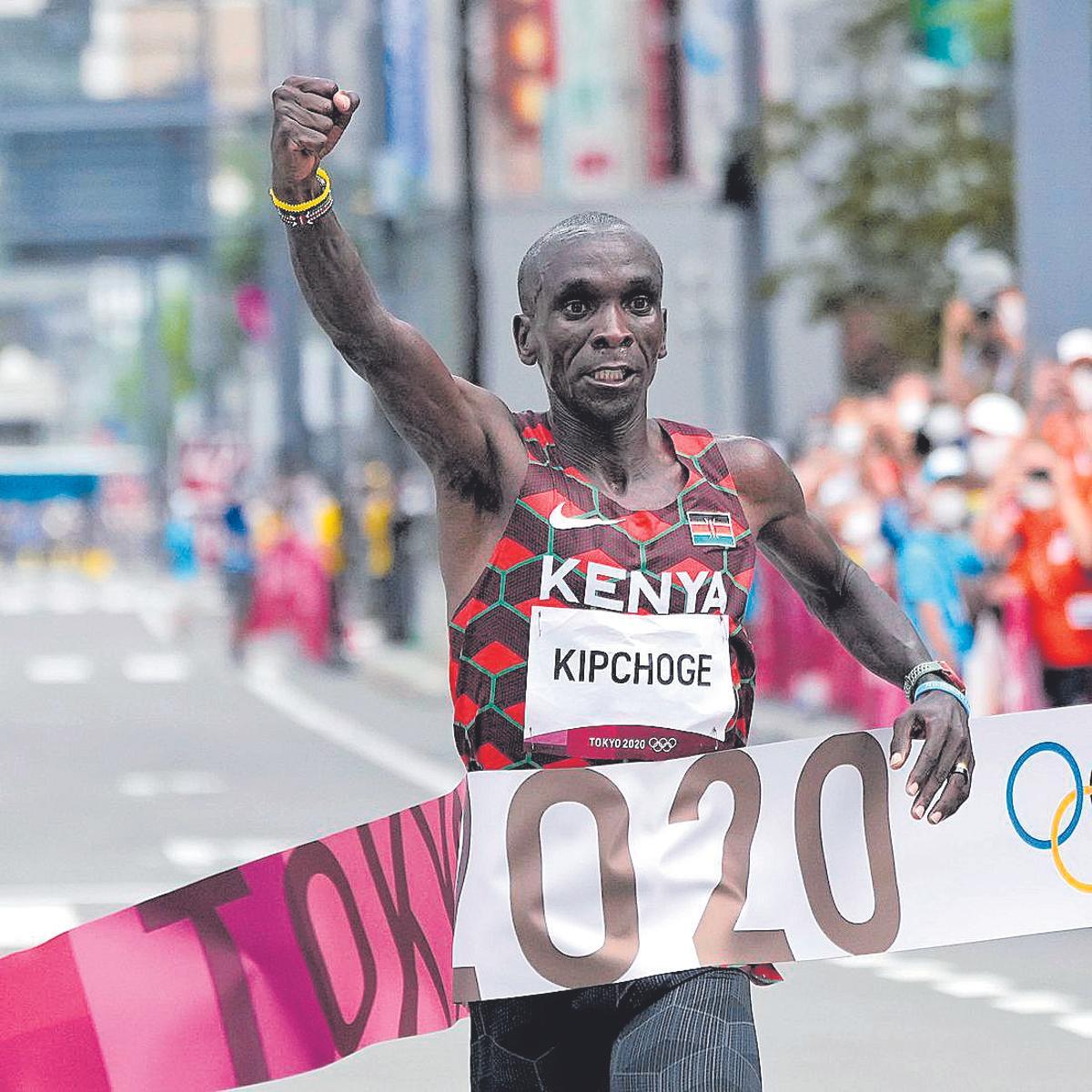 El atleta keniano Eliud Kipchoge en Tokyo 2020.