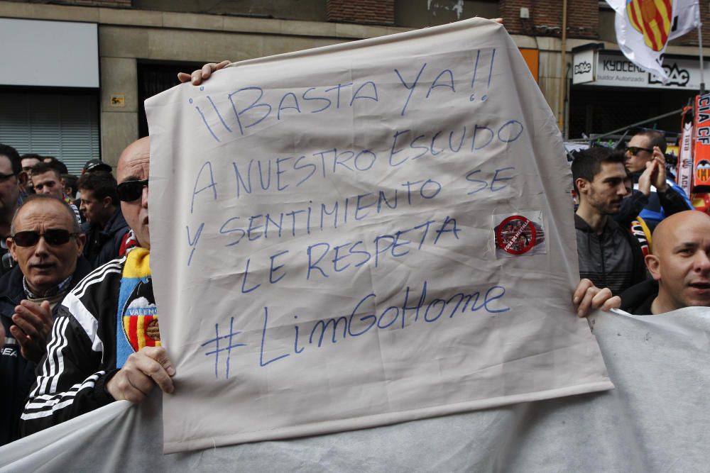 Protestas de la afición del Valencia CF