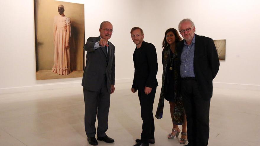 Francisco de la Torre, en el CAC junto a Michaël Borremans, Gemma del Corral y Fernando Francés.