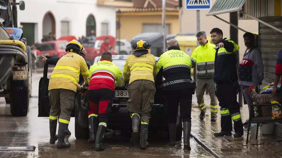 El fuerte temporal deja grandes inundaciones y crecidas de ríos en la provincia de Málaga