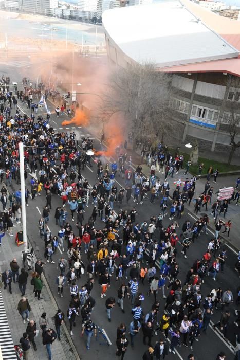 Llegada a Riazor antes del Dépor-Las Palmas