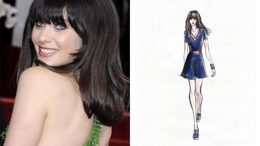 Diseños retro y femeninos de la mano de Zooey Deschanel