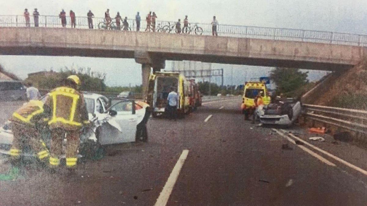 Accidente provocado por la &quot;abuela kamikaze&quot; en la A-27