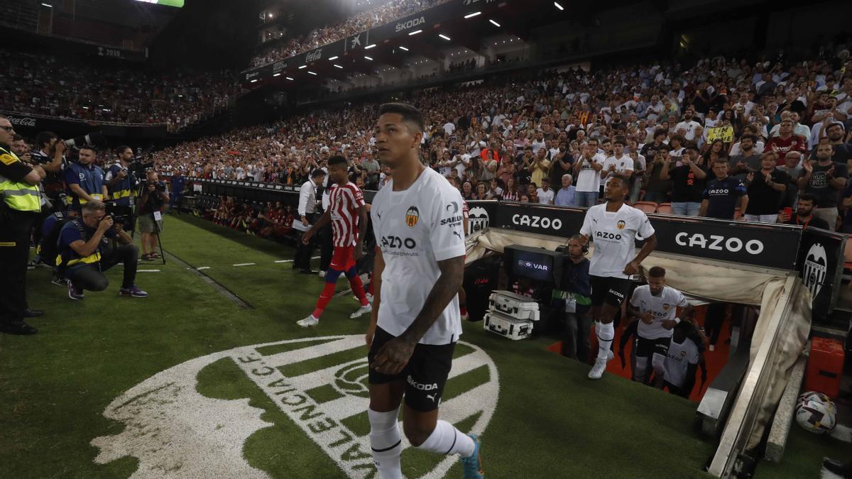 Marcos André en el Valencia CF vs Atletico de Madrid