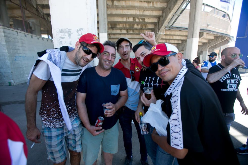 Las imágenes de la "fan zone" del Hércules antes de su llegada al estadio