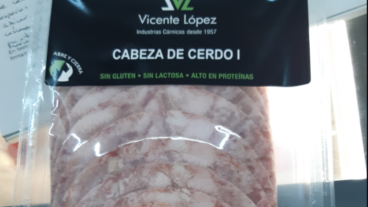 La cabeza de cerdo con listeria