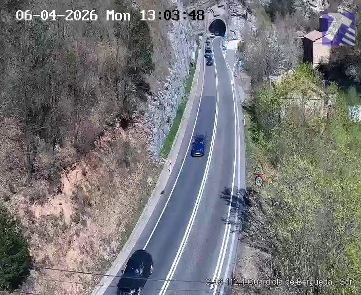 Retencions a la C-16, en el seu pas per Guardiola de Berguedà