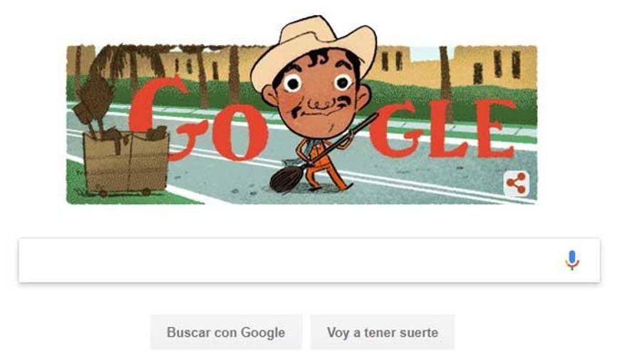 Mario Moreno, &#039;Cantinflas&#039;, en el &#039;doodle&#039; de Google.