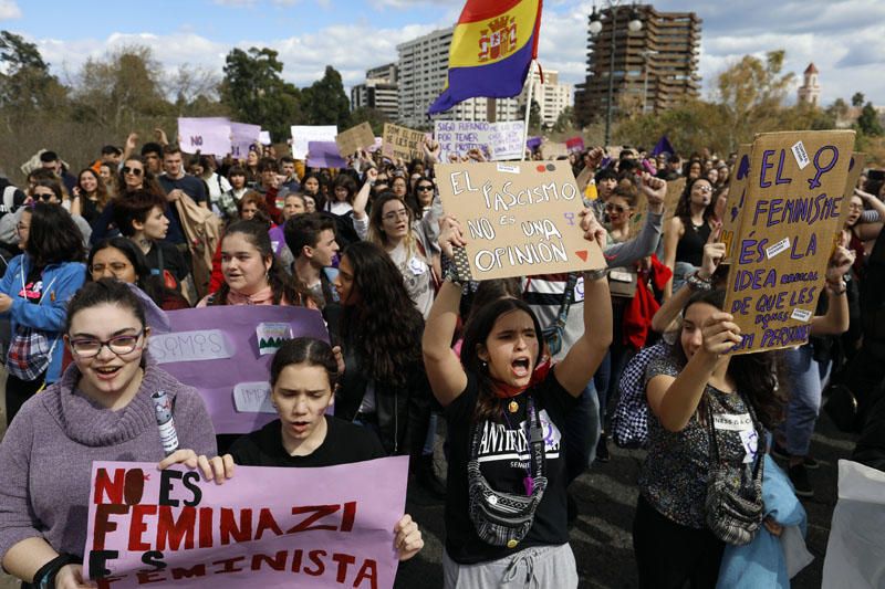 Manifestación de los estudiantes en Valencia contra el pin parental