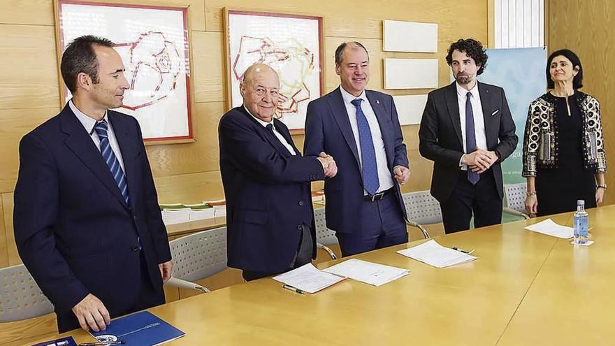 Roberto Bustillo, José Ramón Parada, Salustiano Mato, Virxilio Rodríguez y Marta Fernández. // Iñaki Osorio