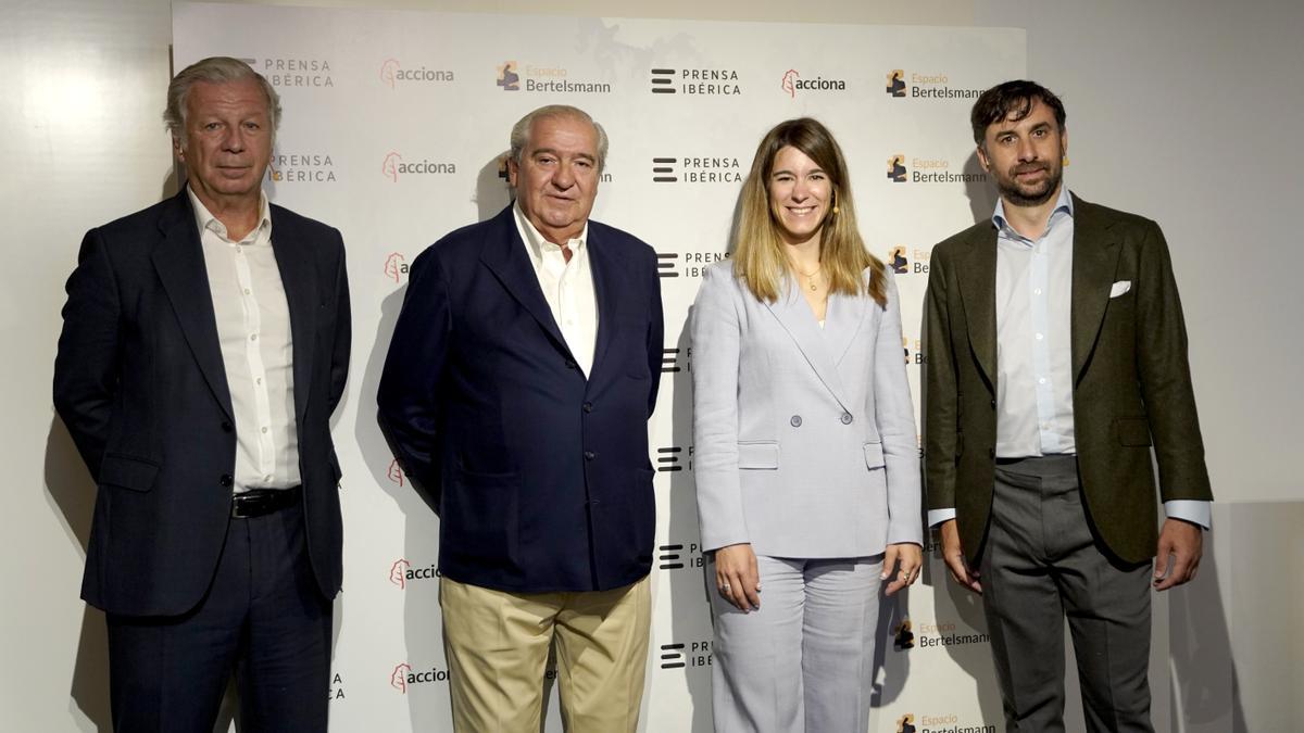 Joaquín Mollinedo, director general de RRII, Comunicación y Marca de Acciona; Juan Guerrero-Burgos, secretario general de la Real Federación Española de Golf; Sofía Miranda, concejala delegada de deporte del Ayuntamiento de Madrid; Javier Burgos, director comercial del Acciona Open de España