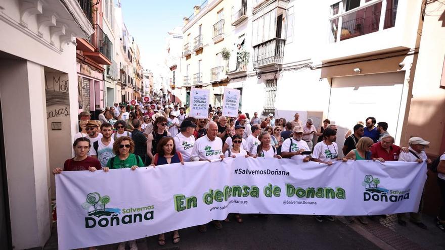 Manifestación en defensa de Doñana.