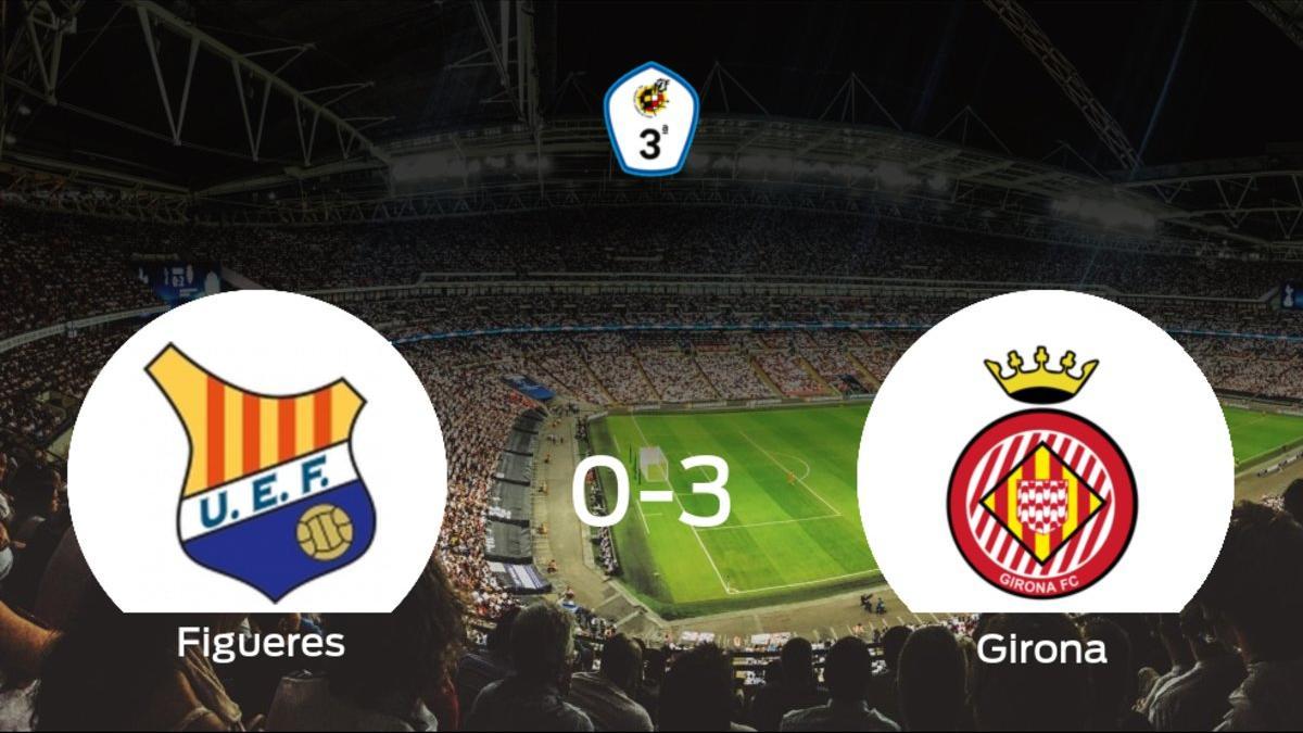 Goleada en el triunfo del Girona B frente al Figueres: 0-3