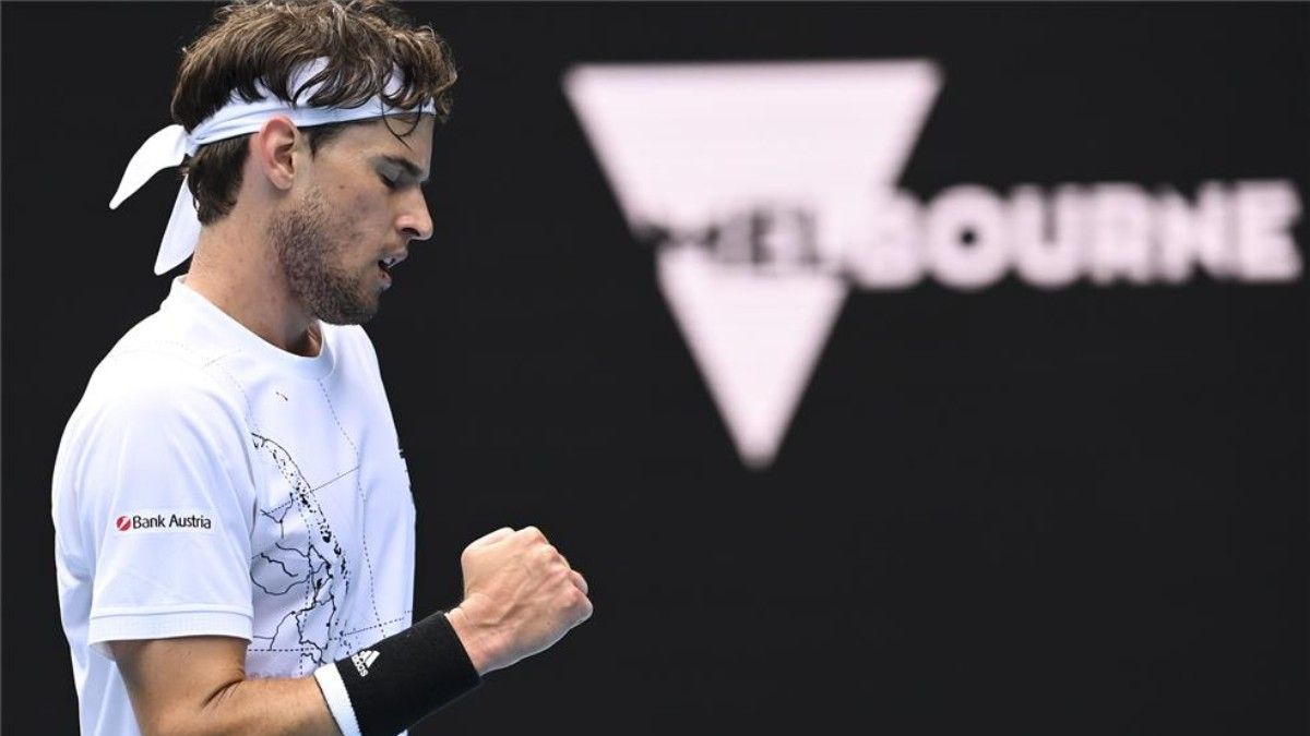 Thiem celebra un punto durante su victoria ante el kazajo Michail Kukushkin