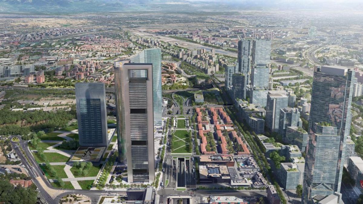 Recreación de cómo cambiará el actual entorno de la Estación de Chamartín una vez se inicie Madrid Nuevo Norte