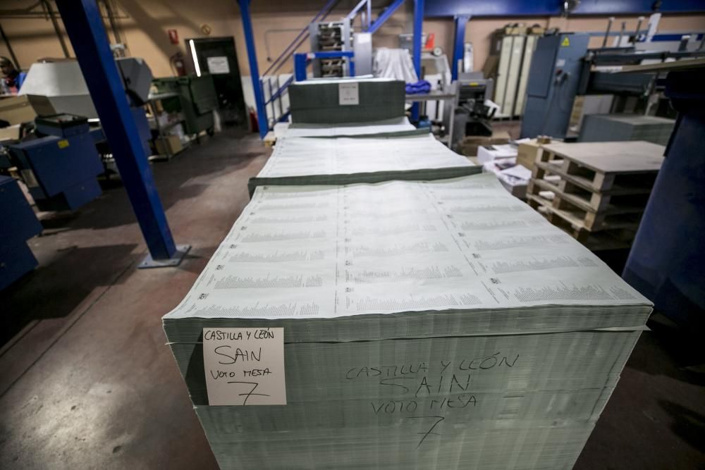 La fábrica de papeletas electorales de Siero