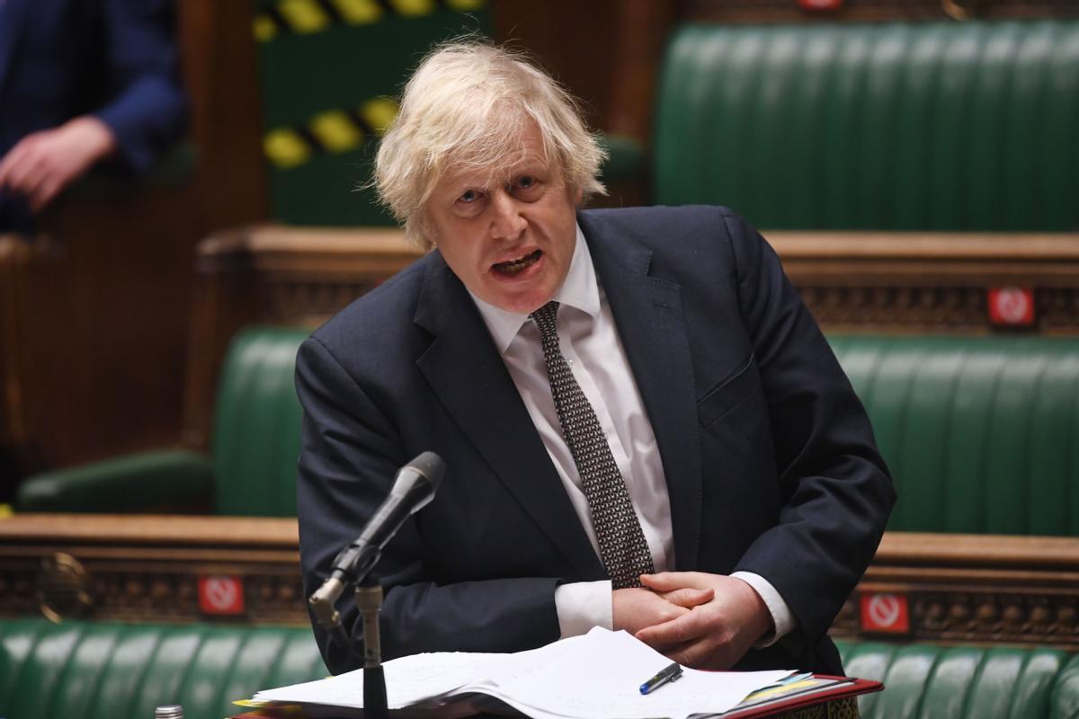 Boris Johnson en el Parlamento británico. Boris Johnson en el Parlamento británico.