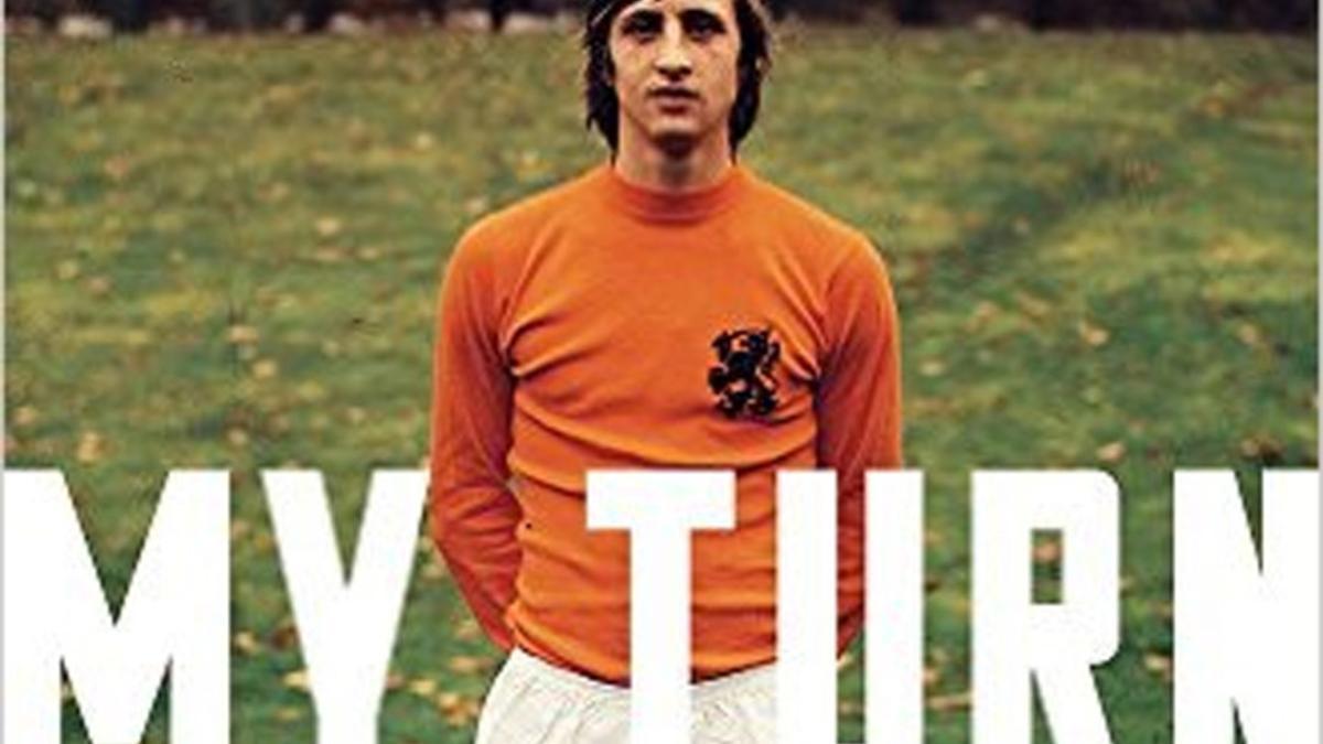 Un fragmento de la portada de la biografía de Johan Cruyff para el mercado norteamericano