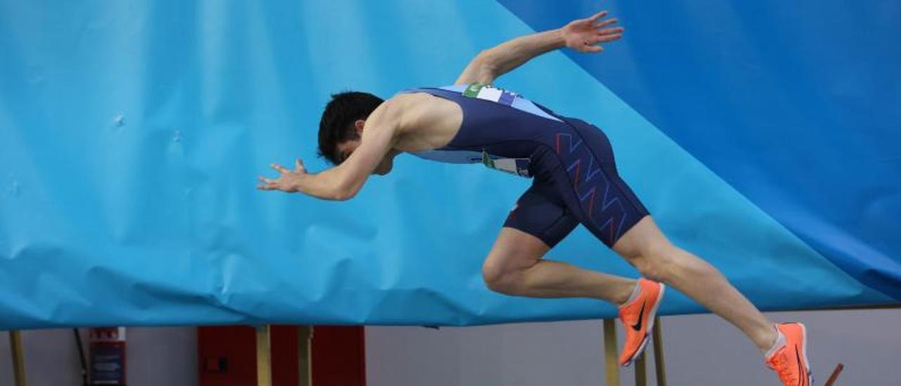 Roi Martínez, durante una competición.