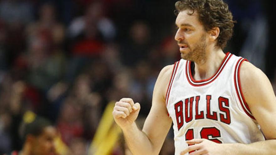 Pau Gasol en un partido con los Chicago Bulls