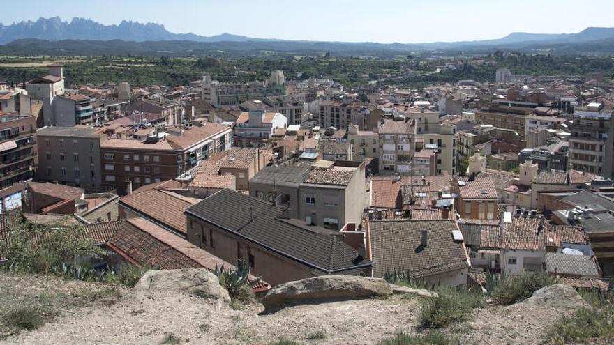 Una vista de Manresa des del parc de Puigterrà.