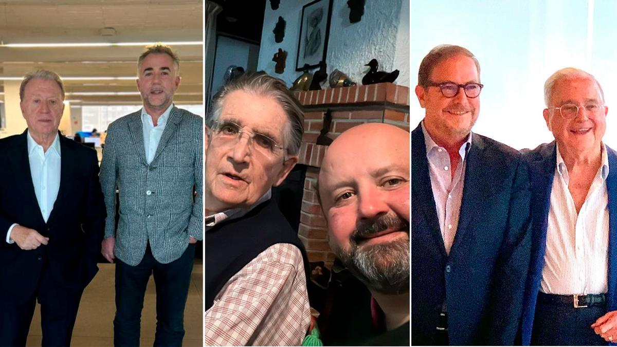 Por la izquerda, Ángel y Jorge Peña; José Miguel y Miguel Fernández y Carlos y Paqui Casanueva.