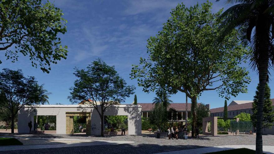 Así será la zona verde que el Ayuntamiento proyecta en Campo Santo de los Mártires