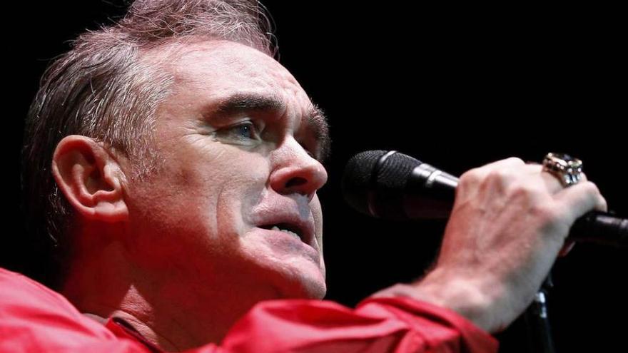 Morrissey, en plena actuación.