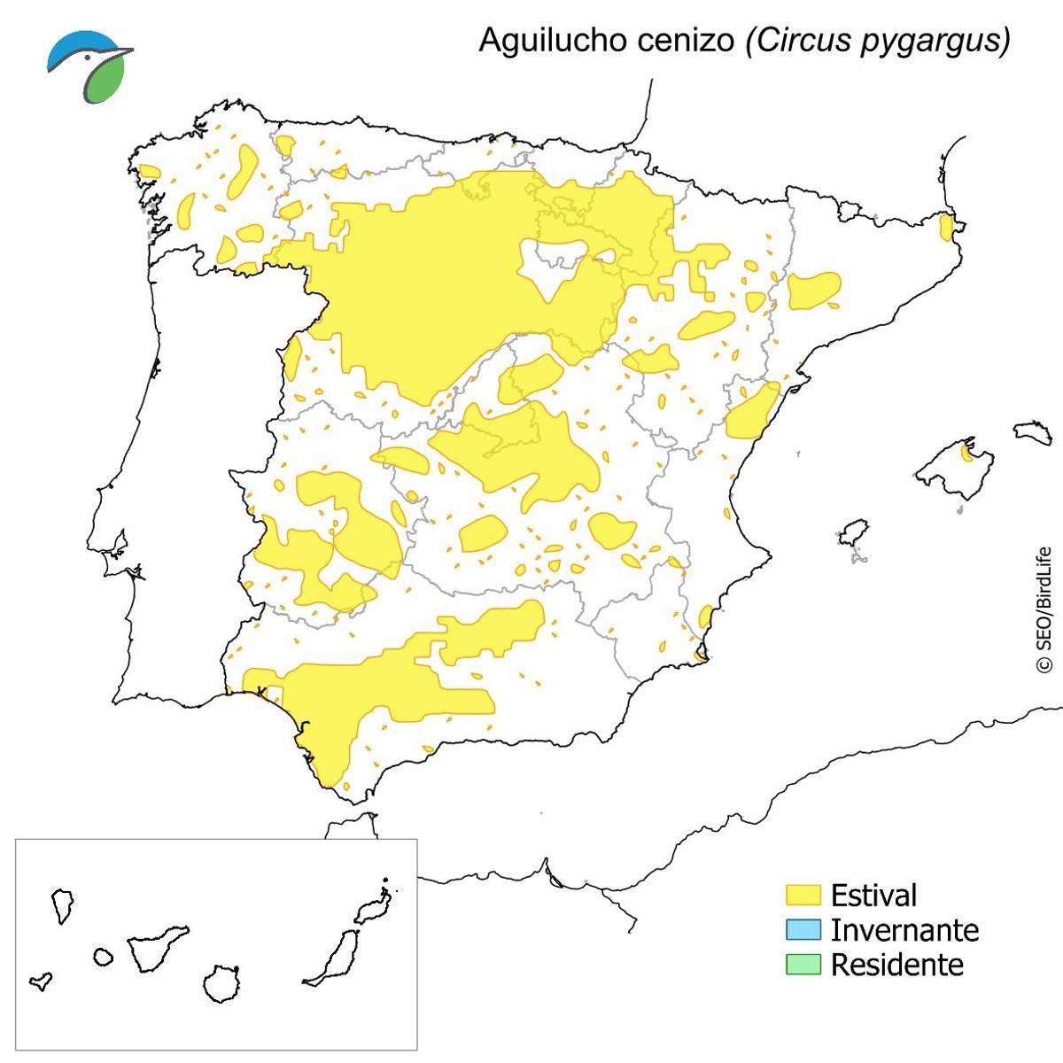 Distribución de la especie en España
