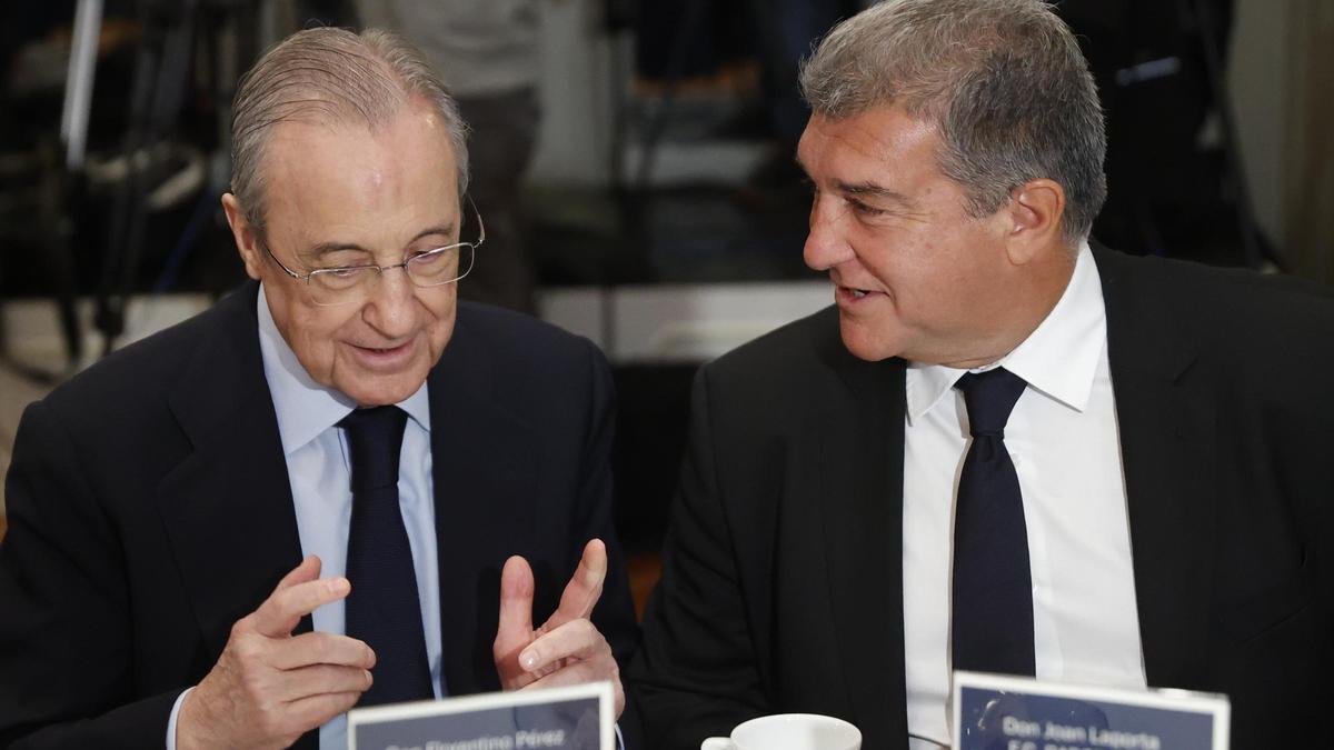 Florentino Pérez y Joan Laporta, presidentes de Real Madrid y FC Barcelona.