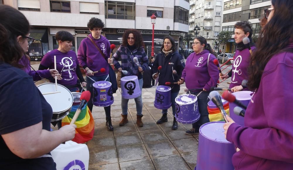 La batucada recorrió las calles del centro de Vigo