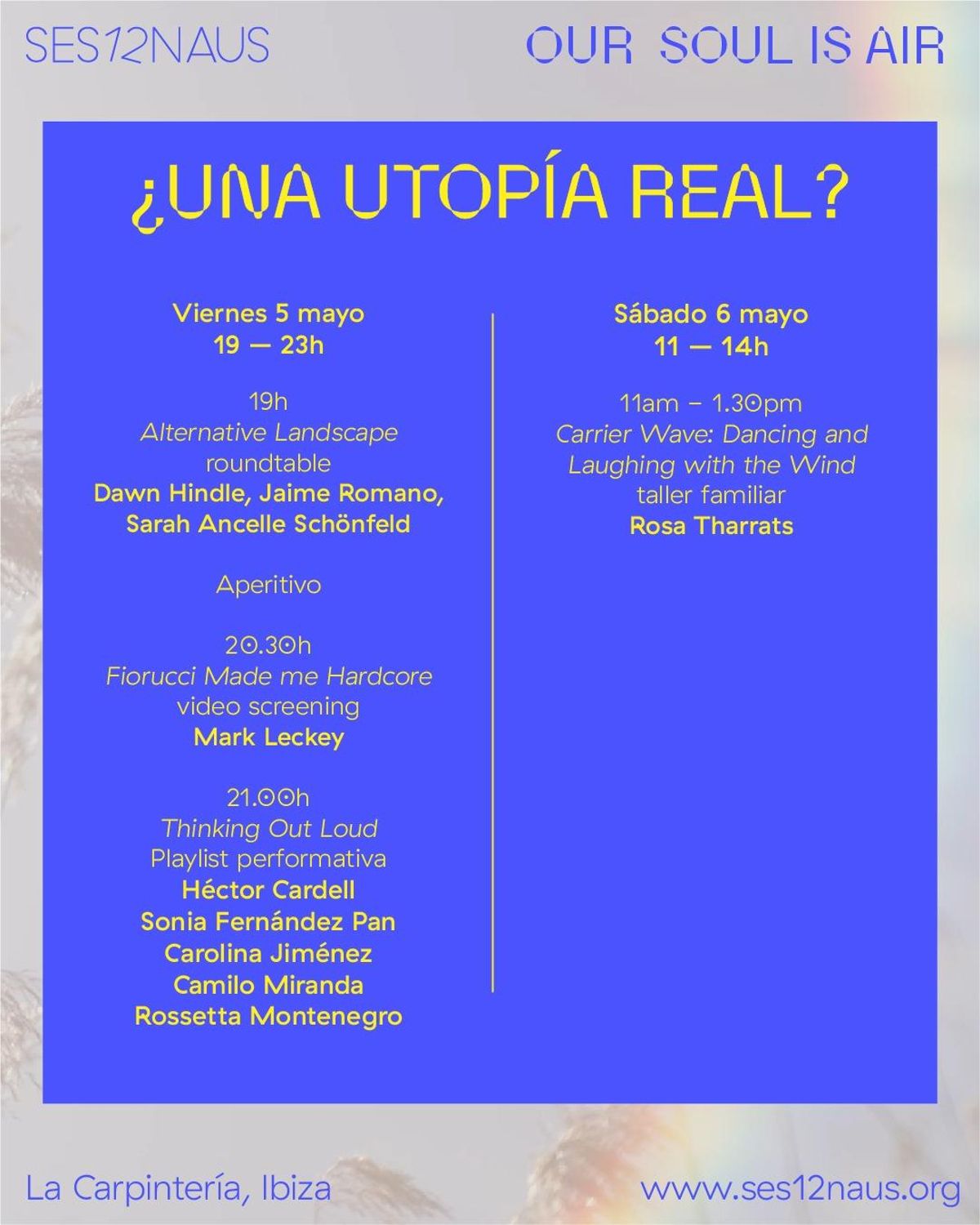 El programa de '¿Una utopía real?'.