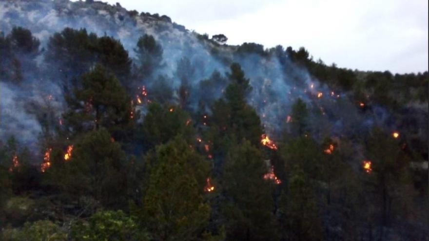 Un fuego forestal en las proximidades de Tossals Verds afecta a 9,3 hectáreas