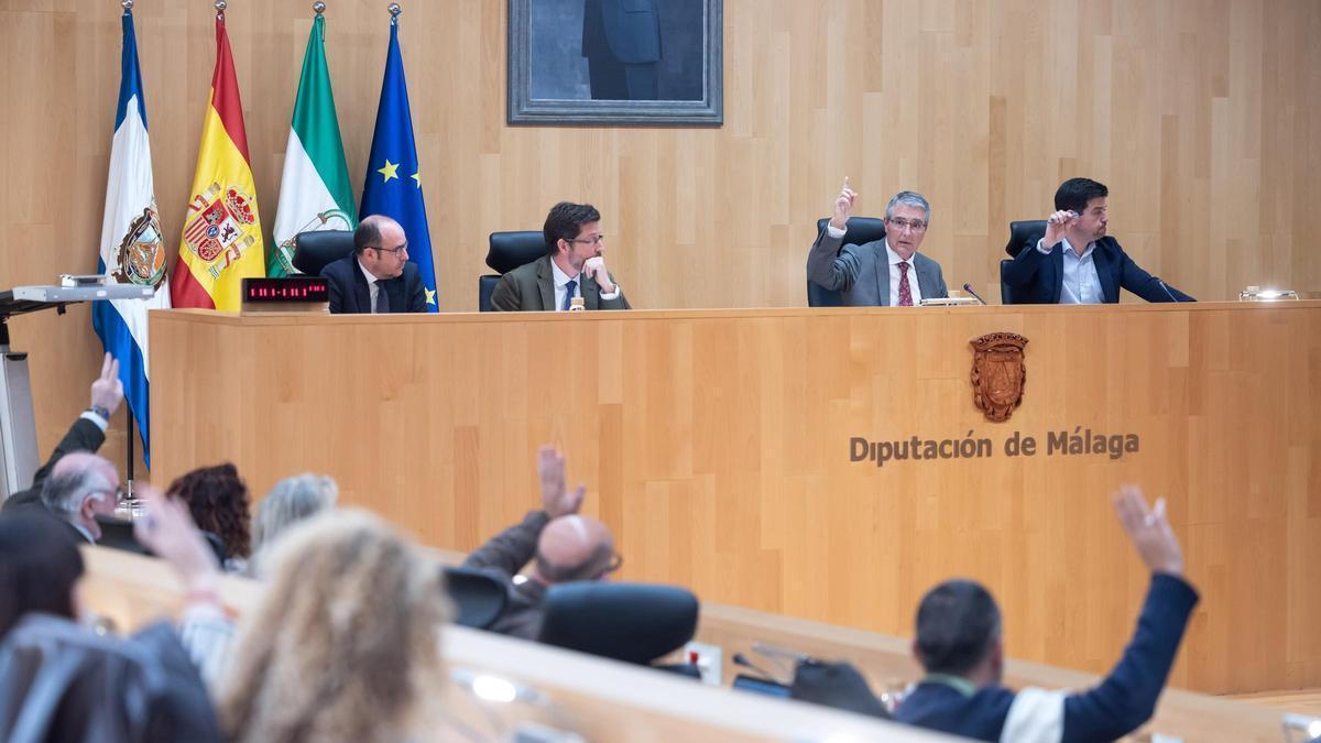Un momento de la sesión plenaria de la Diputación de Málaga