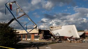 Archivo - Daños provocados por un tornado en Houston (Texas, EEUU)